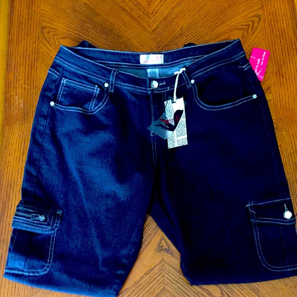 Sapphire Red Curvy Jogger Style Jeans 38